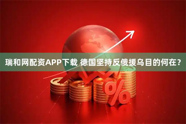 瑞和网配资APP下载 德国坚持反俄援乌目的何在？