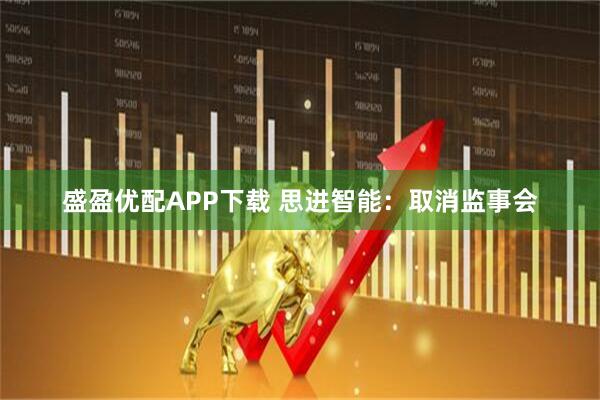 盛盈优配APP下载 思进智能：取消监事会