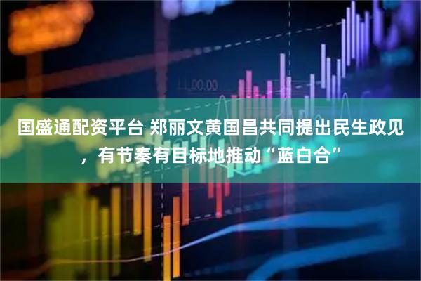 国盛通配资平台 郑丽文黄国昌共同提出民生政见，有节奏有目标地推动“蓝白合”