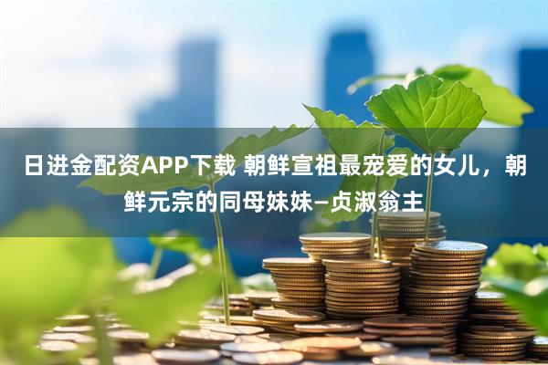 日进金配资APP下载 朝鲜宣祖最宠爱的女儿，朝鲜元宗的同母妹妹—贞淑翁主